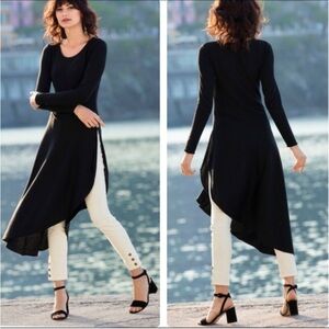 Peruvian Connection Black Perry Street Tunic NWOT